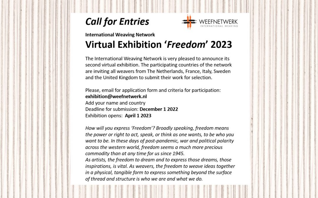 The Loom Shed and Call for Entry for virtual weaving exhibition